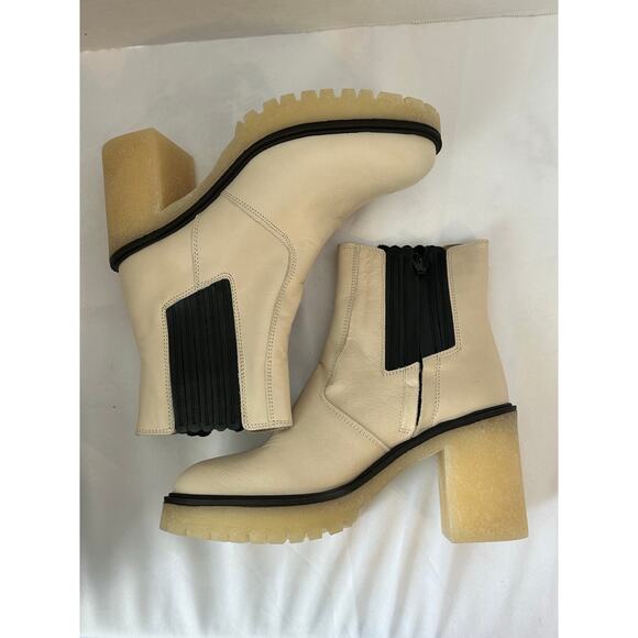Free People James Chelsea Boots White Leather Size US 10. EU 41 - Picture 4 of 10